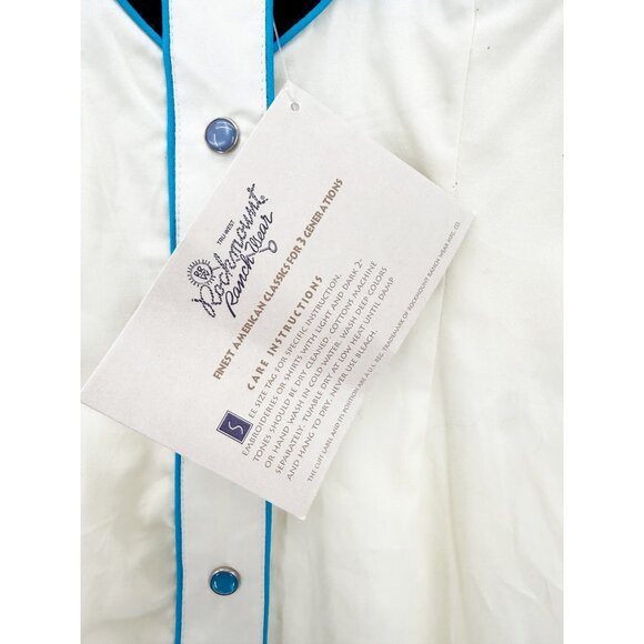 Rockmount Ranch Wear Men's Black Cactus & Star Embroidered Western Shirt S - Picture 3 of 6